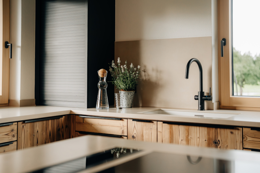 Keramikarbeitsplatte mit Unterbauspülbecken Keramikarbeitsplatte mit Unterbauspülbecken