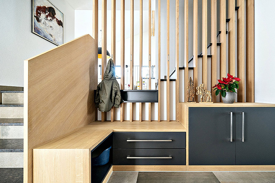 Multifunktionale Garderobe